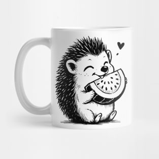 Melon Munching Hedgehog - Hedgehog Watermelon Mug